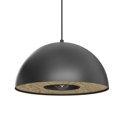 Hanglamp aan een koord ELGUND 1xE27/15W/230V diameter 35 cm zwart