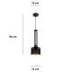 Hanglamp aan een koord ELIS 1xE27/60W/230V diameter 15 cm