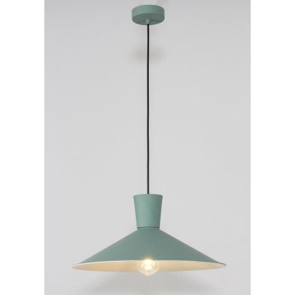 Hanglamp aan een koord ELISTA 1xE27/60W/230V turkoois