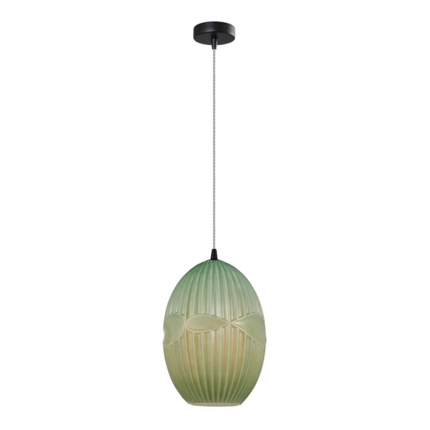 Hanglamp aan een koord ELLIPTIC 1xE27/11W/230V groen