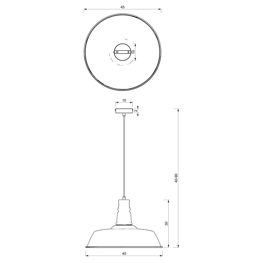 Hanglamp aan een koord ENZO 1xE27/60W/230V wit/roze