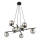 Hanglamp aan een koord ESSA 8xE14/10W/230V zwart/gerookt