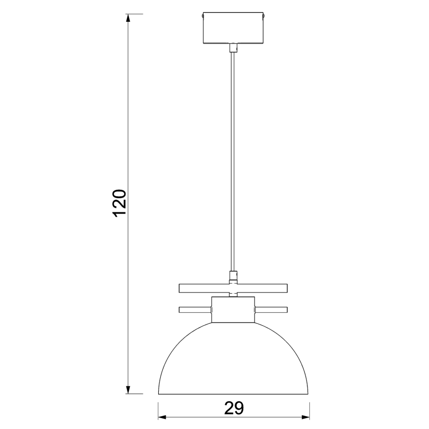 Hanglamp aan een koord ESTATE 1xE27/15W/230V zwart