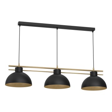 Hanglamp aan een koord ESTATE 3xE27/15W/230V zwart