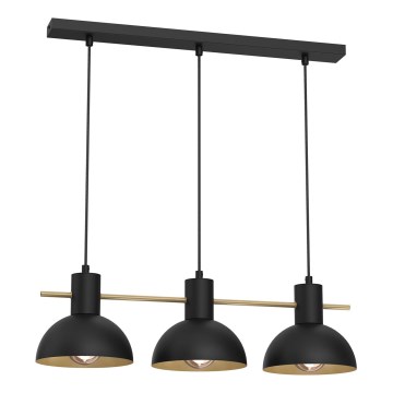 Hanglamp aan een koord ESTATE MINI 3xE27/15W/230V zwart