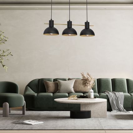 Hanglamp aan een koord ESTATE MINI 3xE27/15W/230V zwart