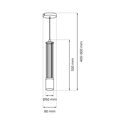 Hanglamp aan een koord ESTILO 1xGU10/40W/230V zwart