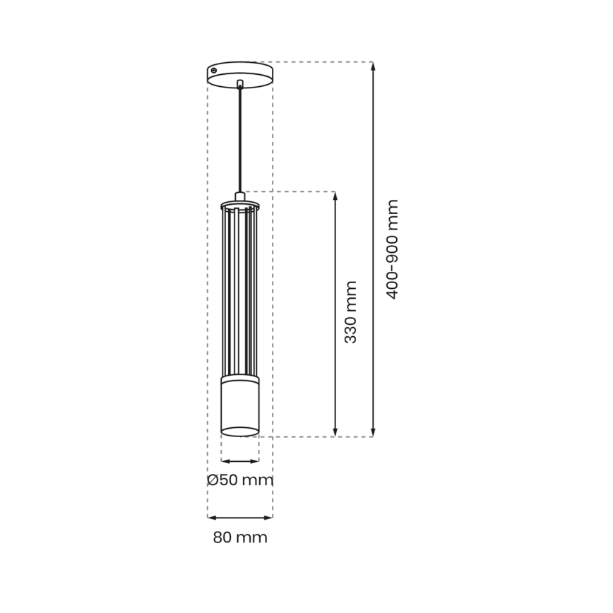 Hanglamp aan een koord ESTILO 1xGU10/40W/230V zwart
