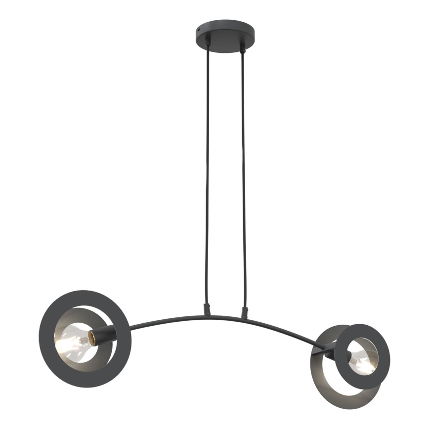 Hanglamp aan een koord EUFORIA 2xE27/15W/230V zwart