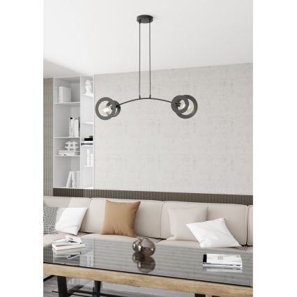 Hanglamp aan een koord EUFORIA 2xE27/15W/230V zwart