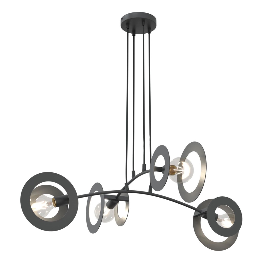 Hanglamp aan een koord EUFORIA 4xE27/15W/230V zwart