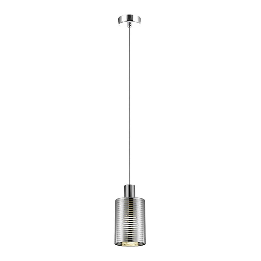 Hanglamp aan een koord EVOLUTION 1xE27/11W/230V glanzend chroom