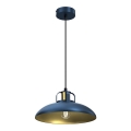 Hanglamp aan een koord FELIX 1xE27/60W/230V blauw