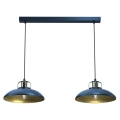 Hanglamp aan een koord FELIX 2xE27/60W/230V blauw