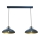 Hanglamp aan een koord FELIX 2xE27/60W/230V blauw