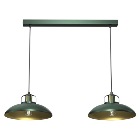 Hanglamp aan een koord FELIX 2xE27/60W/230V groen