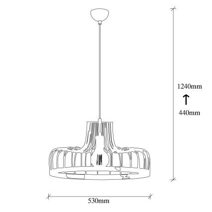 Hanglamp aan een koord FELLINI 1xE27/100W/230V