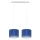 Hanglamp aan een koord FIELD 2xE27/60W/230V blauw
