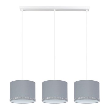 Hanglamp aan een koord FIELD 3xE27/60W/230V grijs