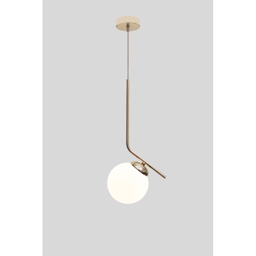 Hanglamp aan een koord FIRA 1xE27/60W/230V goud