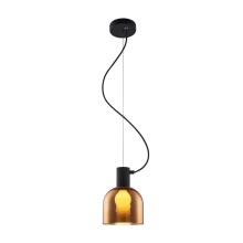 Hanglamp aan een koord FIRE 1xE27/9W/230V bruin/zwart