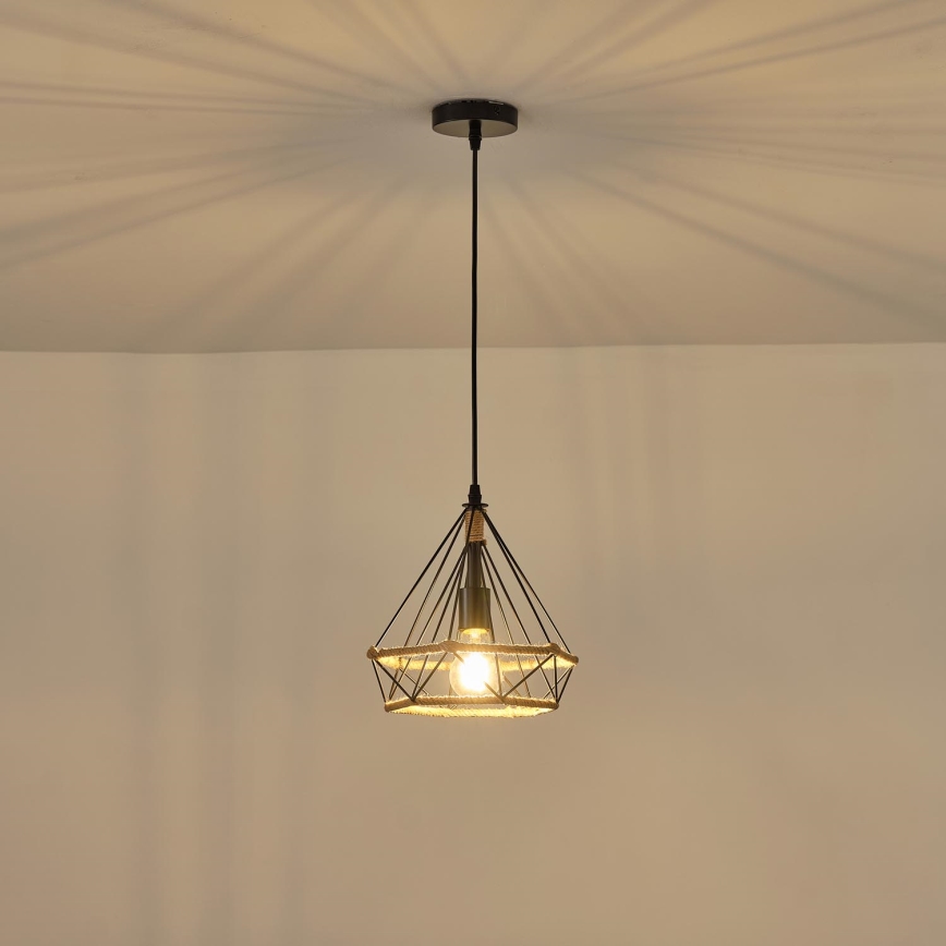 Hanglamp aan een koord FLARE 1xE27/15W/230V diameter 25 cm beige