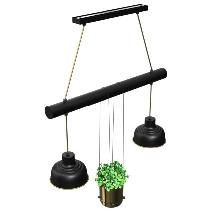 Hanglamp aan een koord FLORA 2xE27/60W/230V