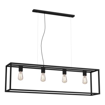 Hanglamp aan een koord FRAME 4xE27/60W/230V zwart