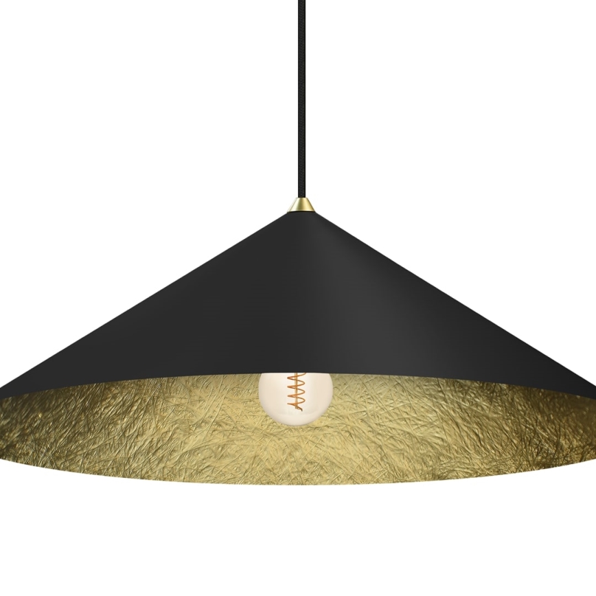 Hanglamp aan een koord FUJI 1xE27/60W/230V diameter 70 cm zwart/goud