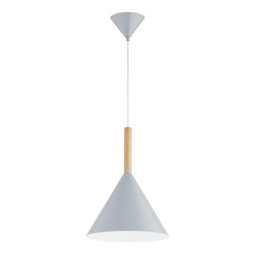 Hanglamp aan een koord FUKS 1xE27/15W/230V grijs/beige