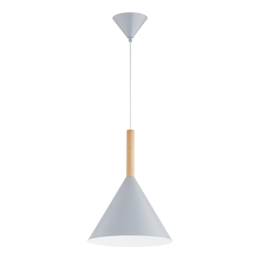 Hanglamp aan een koord FUKS 1xE27/15W/230V grijs/beige