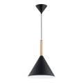 Hanglamp aan een koord FUKS 1xE27/15W/230V zwart/beige