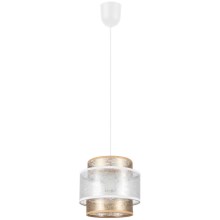 Hanglamp aan een koord GABI 1xE27/60W/230V gouden/wit diameter 20 cm