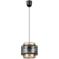 Hanglamp aan een koord GABI 1xE27/60W/230V gouden/zwart diameter 20 cm