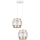 Hanglamp aan een koord GABI 2xE27/60W/230V gouden/wit diameter 30 cm