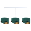 Hanglamp aan een koord GALAXY 3xE27/60W/230V groen/goud