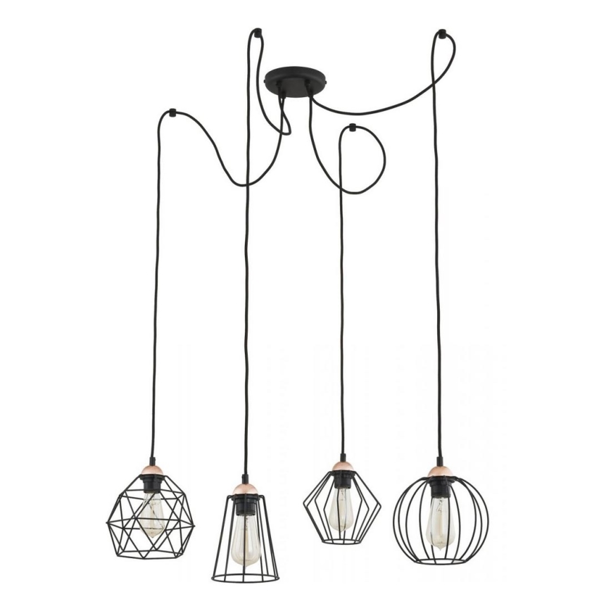 Hanglamp aan een koord GALAXY 4xE27/60W/230V spin