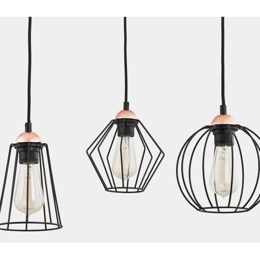 Hanglamp aan een koord GALAXY 4xE27/60W/230V spin
