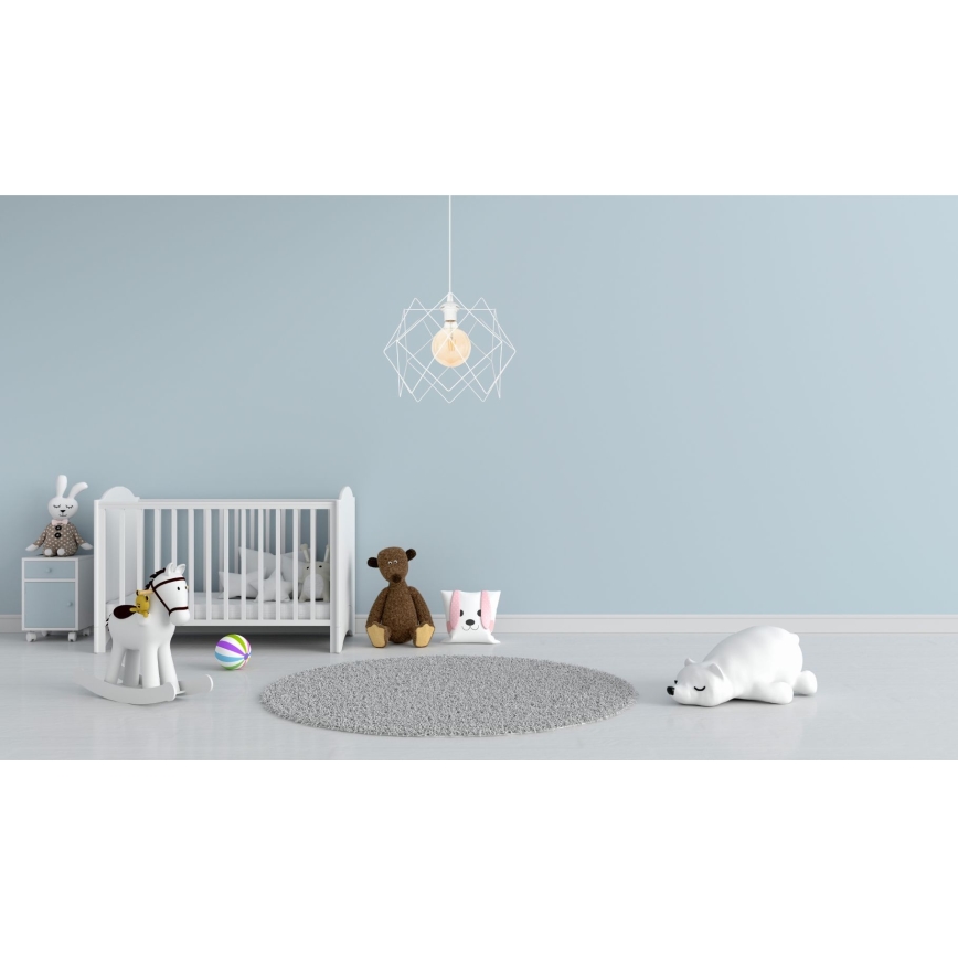 Hanglamp aan een koord GALL 1xE27/60W/230V wit