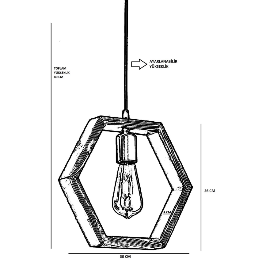 Hanglamp aan een koord GEOMETRIK 1xE27/60W/230V