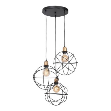 Hanglamp aan een koord GERID 3xE27/60W/230V rond