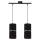 Hanglamp aan een koord GINA 2xE27/60W/230V zwart