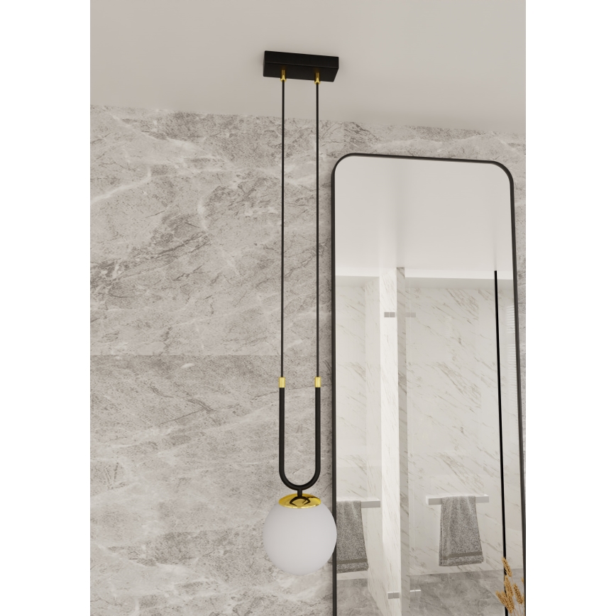 Hanglamp aan een koord GLAM 1xE14/10W/230V zwart
