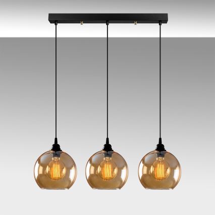 Hanglamp aan een koord GOLD 3xE27/40W/230V