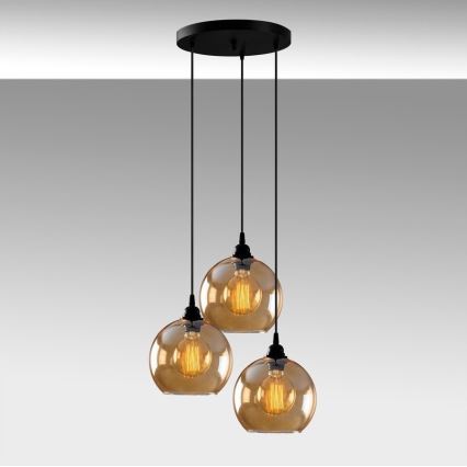 Hanglamp aan een koord GOLD 3xE27/40W/230V