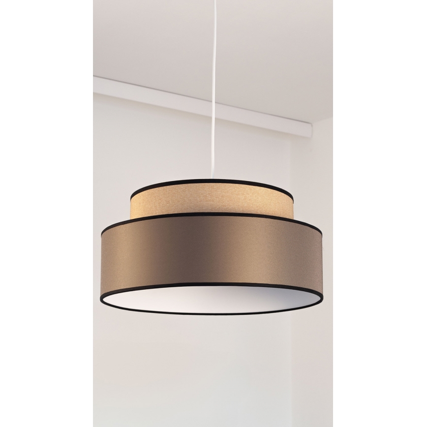 Hanglamp aan een koord GRACE 1xE27/60W/230V beige/bruin
