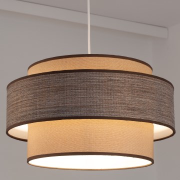 Hanglamp aan een koord GRACE 1xE27/60W/230V diameter 40 cm beige/bruin