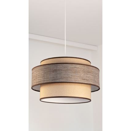 Hanglamp aan een koord GRACE 1xE27/60W/230V diameter 40 cm beige/bruin