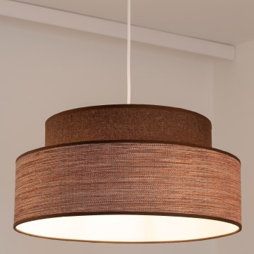 Hanglamp aan een koord GRACE 1xE27/60W/230V diameter 40 cm bruin/beige