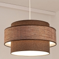 Hanglamp aan een koord GRACE 1xE27/60W/230V diameter 40 cm bruin/beige